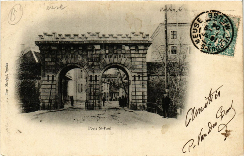 Carte postale ancienne Verdun, le ... - Porte Saint-Paul à Verdun