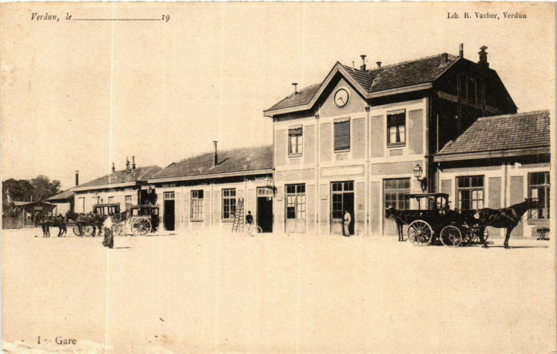 Carte postale ancienne Verdun, le ...-  Gare à Verdun
