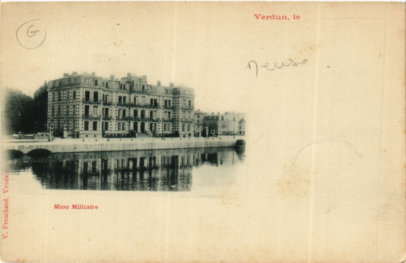 Carte postale ancienne Verdun, le ..... - Mess Militaire à Verdun