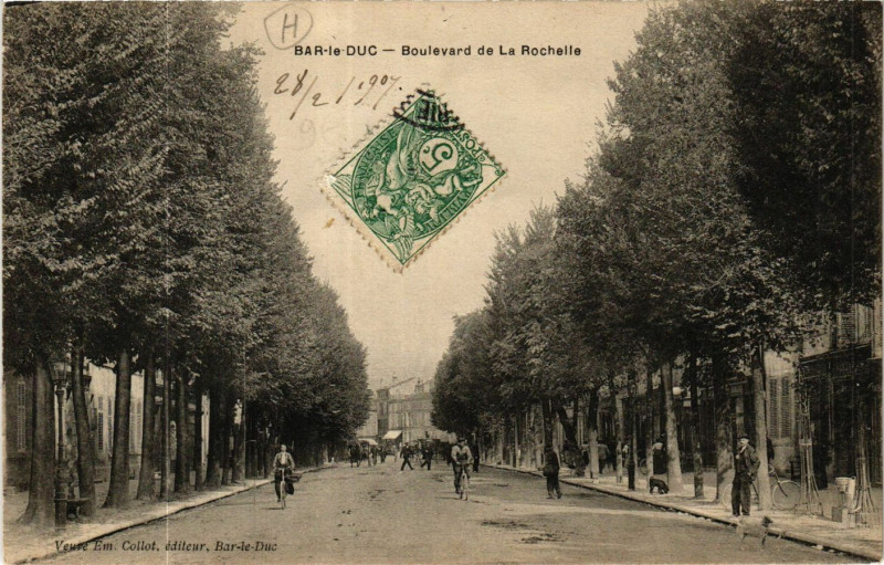 Carte postale ancienne Bar-le-Duc- Boulevard de la Rochelle à Bar-le-Duc