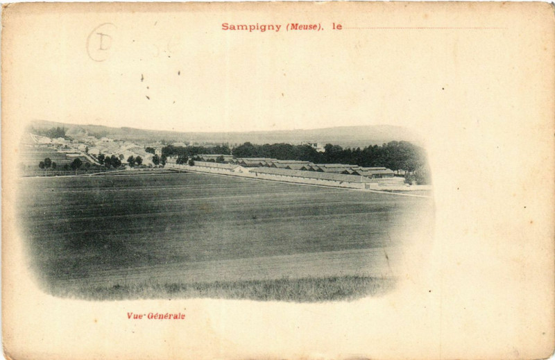 Carte postale ancienne Sampigny (Meuse) , le... - Vue Générale à Sampigny