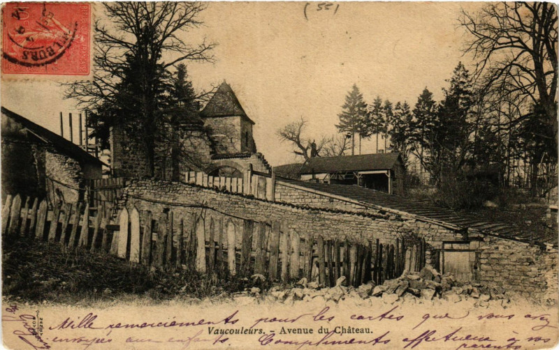 Carte postale ancienne Vaucouleurs - Avenue du Cháteau à Vaucouleurs