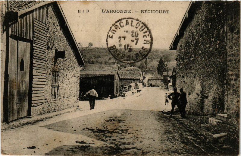 Carte postale ancienne L'Argonne - Récicourt à Récicourt