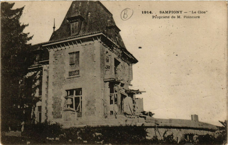 Carte postale ancienne Sampigny -  Le Clos - Propriété de M. Poincaré à Sampigny