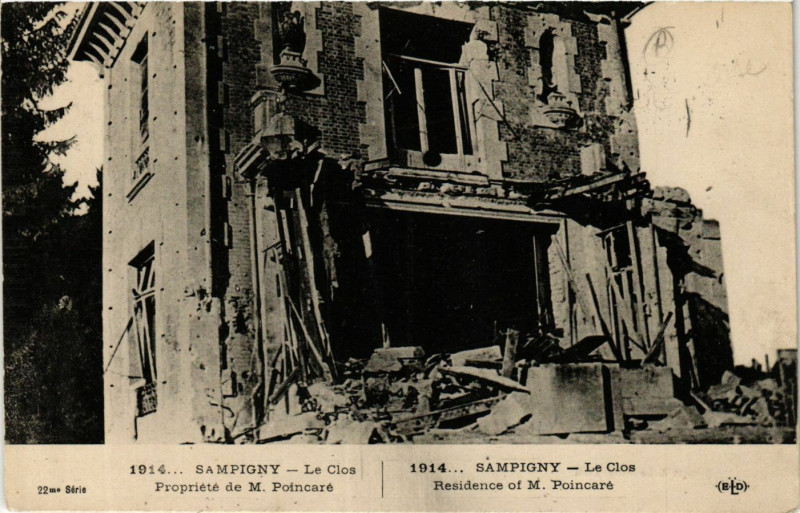 Carte postale ancienne Sampigny - Le Clos -Propriété de M. Poincaré à Sampigny