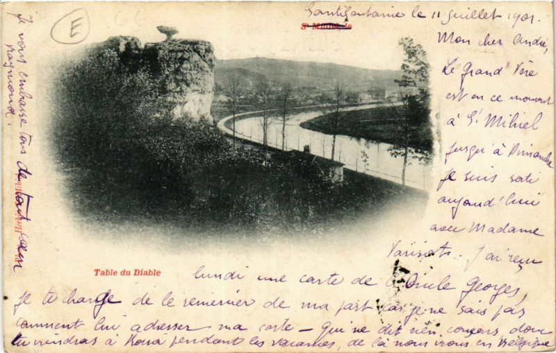 Carte postale ancienne Saint-Mihiel, le...- Table du Diable à Saint-Mihiel