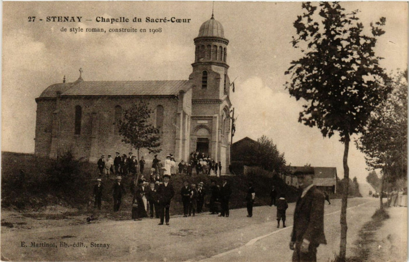 Carte postale ancienne Stenay - Chapelle du Sacré-Coeur de style roman, construite en.. à Stenay