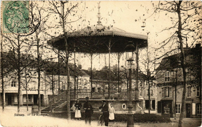 Carte postale ancienne Stenay - Le Kiosque à Stenay