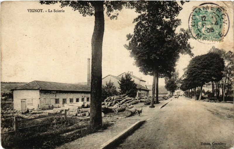 Carte postale ancienne Vignot - La Scierie à Vignot