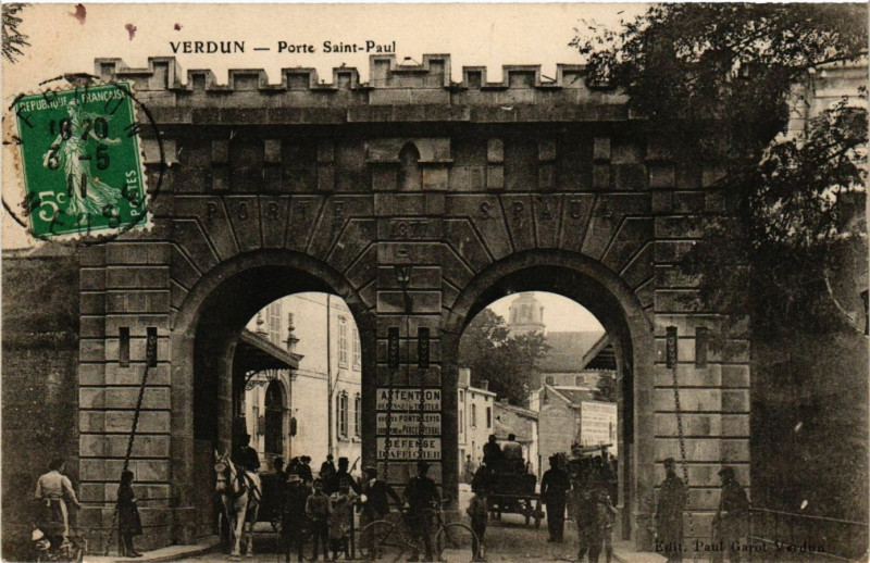 Carte postale ancienne Verdun - Porte Saint-Paul à Verdun