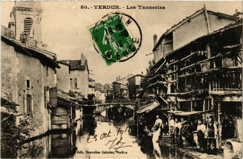 Carte postale ancienne Verdun - Les Tanneries à Verdun