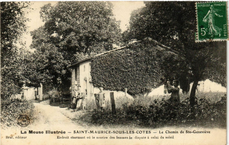 Carte postale ancienne La Meuse Illustree - Saint-Maurice-Sous-Les-Cotes - Le Chemin de à Saint-Maurice-sous-les-Côtes