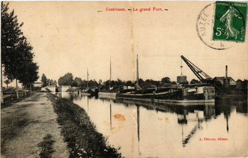 Carte postale ancienne Contrisson - Le grand Port à Contrisson