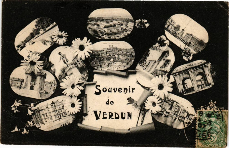 Carte postale ancienne Souvenir de Verdun à Verdun