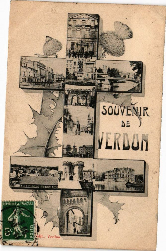 Carte postale ancienne Souvenir de Verdun à Verdun