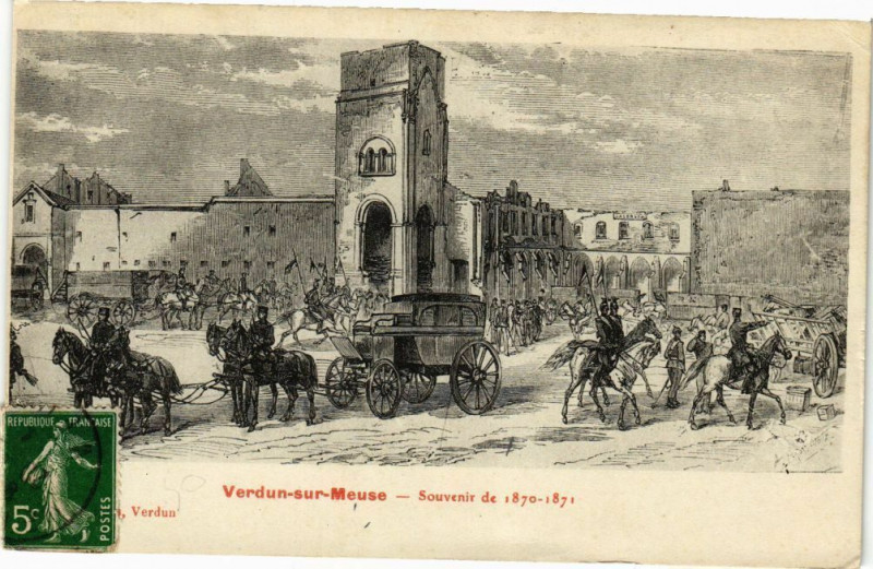 Carte postale ancienne Verdun-sur-Meuse - Souvenir de 1870-1871 à Verdun