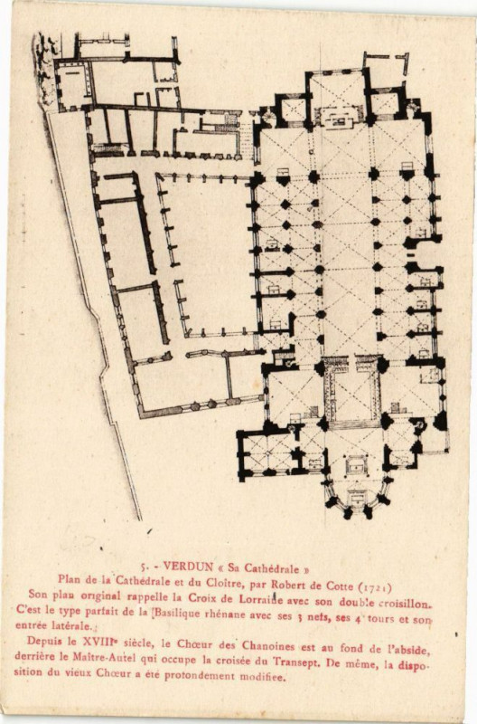 Carte postale ancienne Verdun - Sa Cathédrale à Verdun