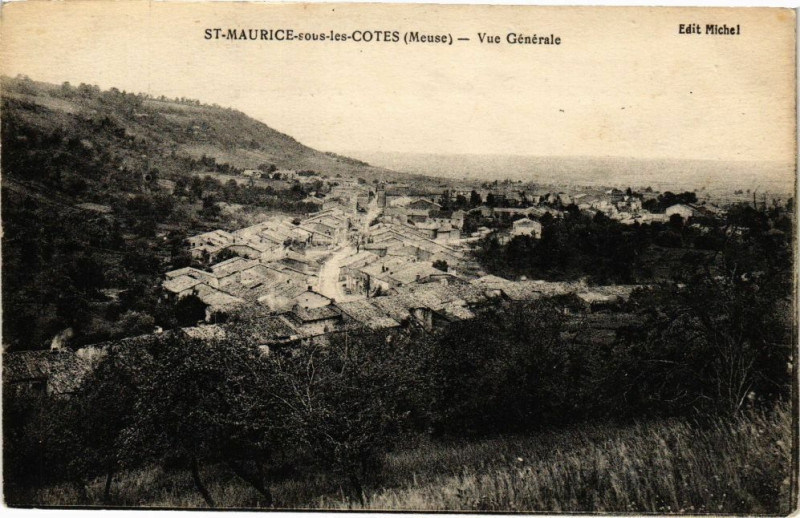 Carte postale ancienne Saint-Maurice-sous-les-Cotes - Vue générale à Saint-Maurice-sous-les-Côtes