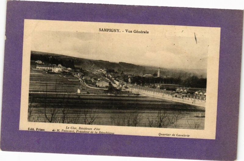 Carte postale ancienne Sampigny - Vue générale à Sampigny