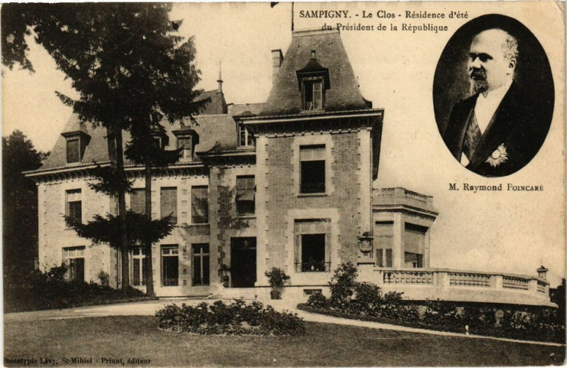 Carte postale ancienne Sampigny - Le Clos - Résidence d'été du President de la République à Sampigny