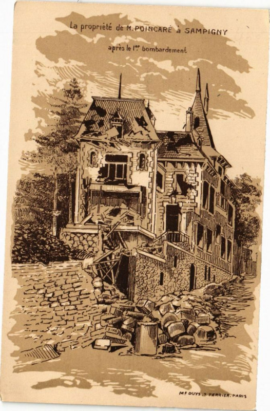 Carte postale ancienne Sampigny - La propiété de M. Pioncaré à Sampigny