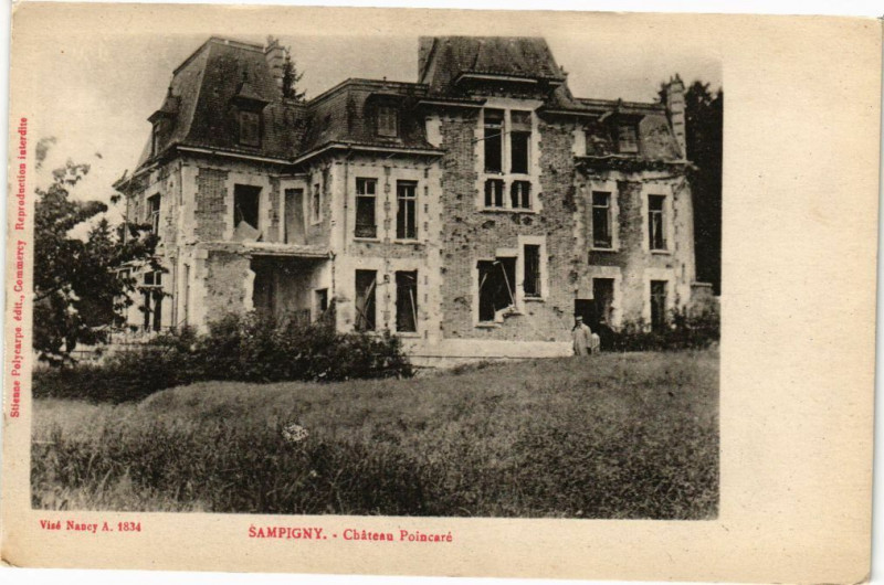 Carte postale ancienne Sampigny - Chateau Pincaré à Sampigny