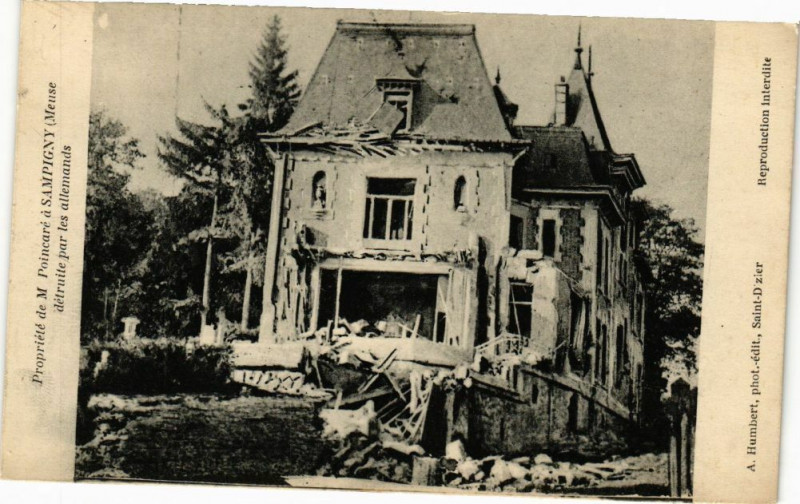 Carte postale ancienne Propiété de M. Poincaré á Sampigny à Sampigny