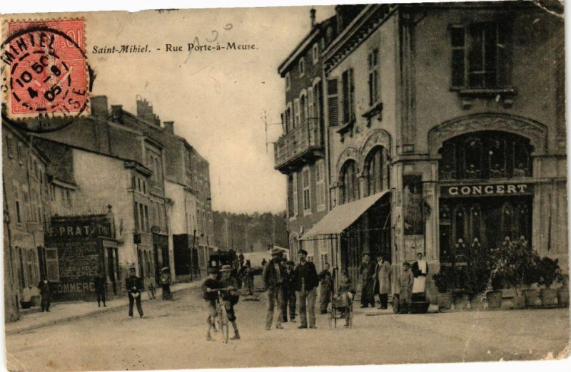 Carte postale ancienne Saint-Mihiel - Rue Porte-á-Meuse à Saint-Mihiel