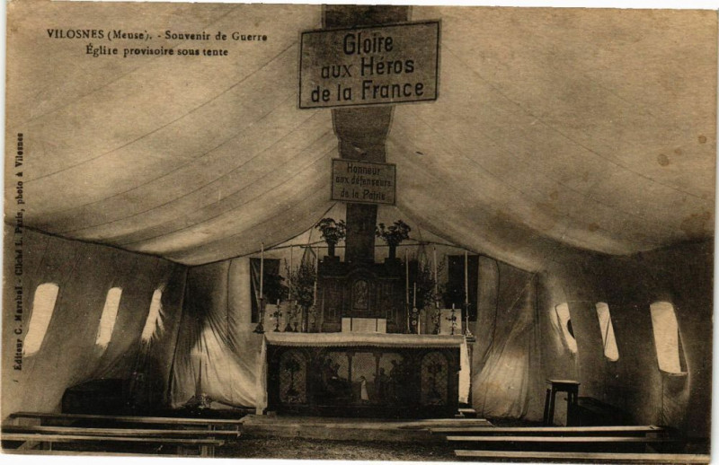 Carte postale ancienne Vilosnes - Souvenir de Guerre