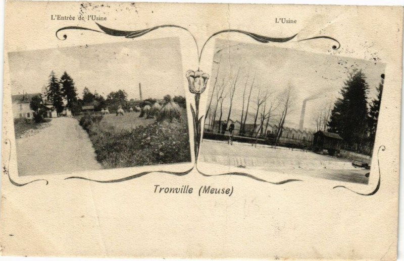 Carte postale ancienne Tronville - L'Entrée de l'Usine