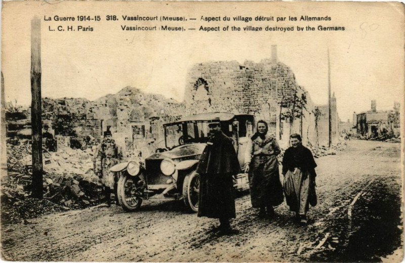 Carte postale ancienne La Guerre 1914-15 - Vassincourt à Vassincourt