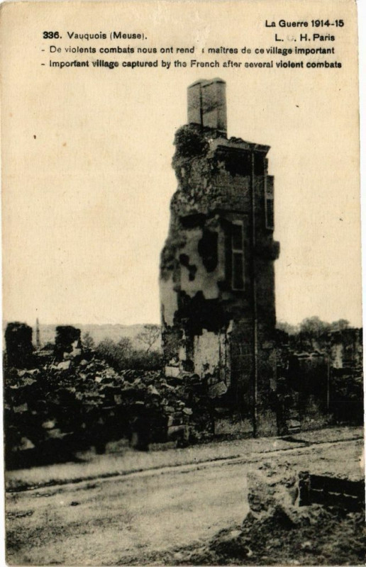 Carte postale ancienne Vauquois - La Guerre 1914-15 à Vauquois
