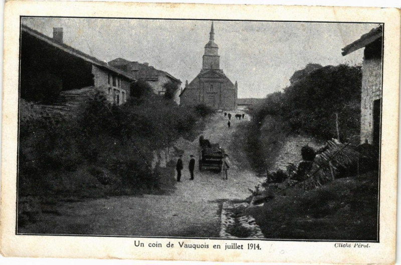 Carte postale ancienne Un coin de Vauquois en juillet 1914 à Vauquois