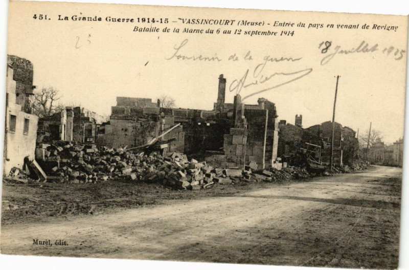 Carte postale ancienne La Grande Guerre 194-15 - Vassincourt à Vassincourt