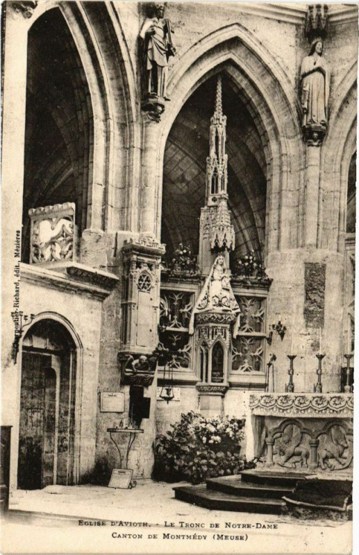 Carte postale ancienne Eglise d'Avioth - Le Tronc de Notre-Dame à Avioth