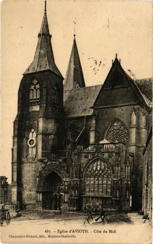 Carte postale ancienne Eglise d'Avioth - Coté du Midi à Avioth