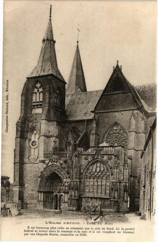 Carte postale ancienne Eglise d'Avioth - Coté du Midi à Avioth