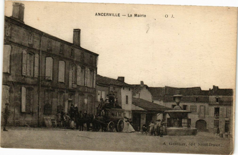 Carte postale ancienne Ancerville - La Mairie à Ancerville