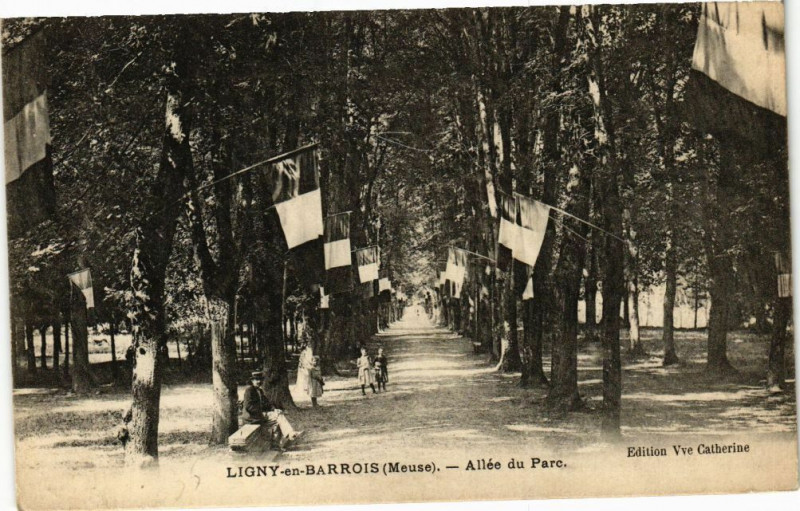 Carte postale ancienne Ligny en Barrois-Allée du Parc à Ligny-en-Barrois