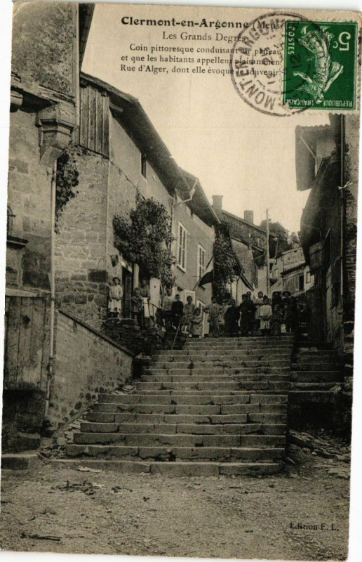 Carte postale ancienne Clermont en Argonne-Les Grands Degres à Clermont-en-Argonne