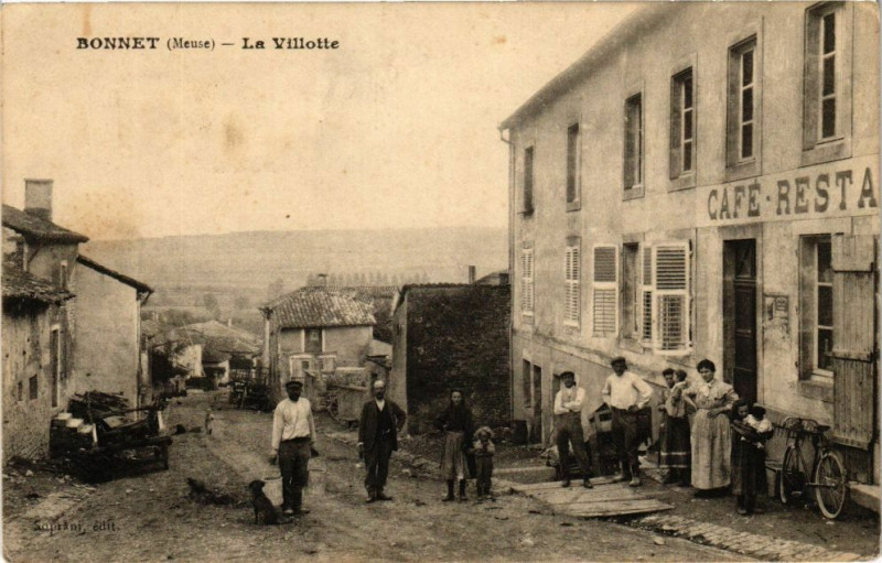 Carte postale ancienne Bonnet-La Villotte à Bonnet
