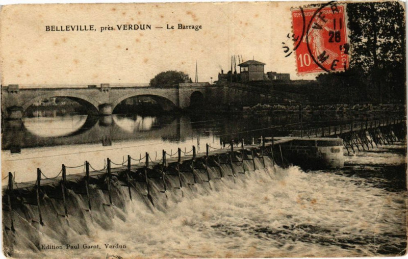 Carte postale ancienne VEdun-Belleville-Le Barrage