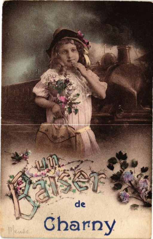 Carte postale ancienne Un Baiser de Charny