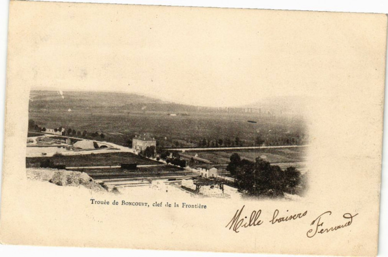 Carte postale ancienne Trouée de Boncourt clef de la Frontinére