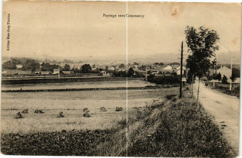 Carte postale ancienne Paysage vers Commercy à Commercy