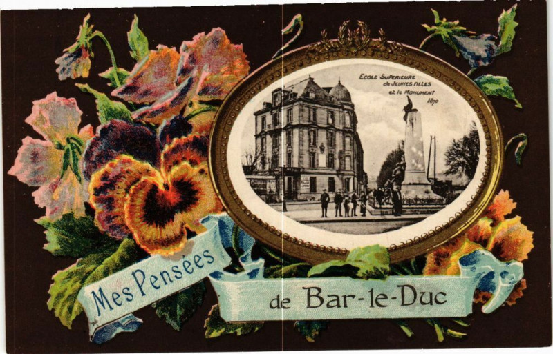 Carte postale ancienne Mes Pensées de Bar le Duc à Bar-le-Duc