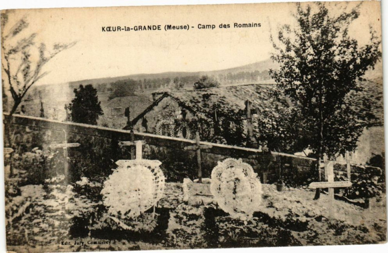 Carte postale ancienne Koeur la Grande-Camp des Romains à Koeur-la-Grande