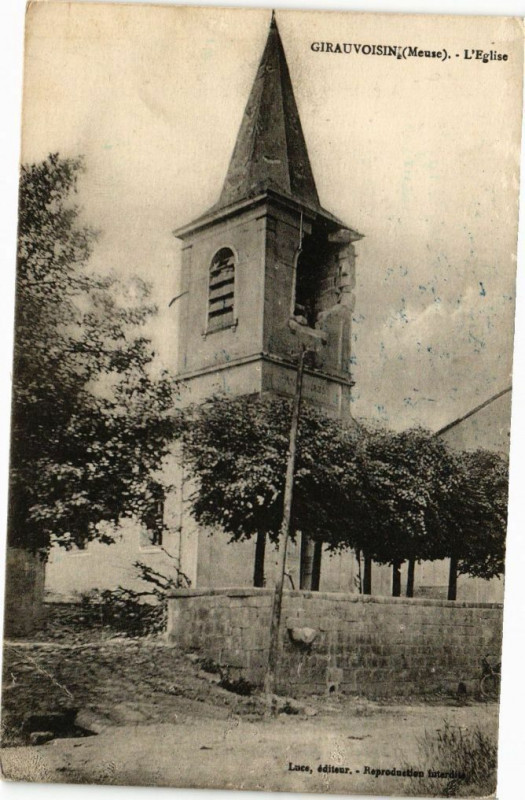 Carte postale ancienne Girauvoisin-L'Eglise à Girauvoisin