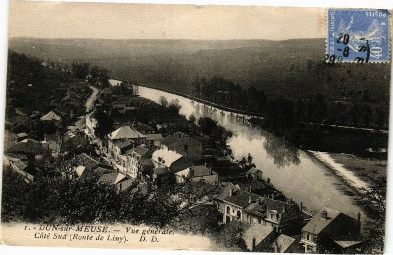 Carte postale ancienne Dun sur Meuse-Vue générale à Dun-sur-Meuse