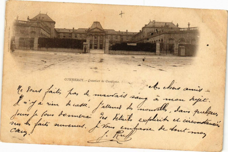 Carte postale ancienne Commercy-Quartier de Cavalerie à Commercy